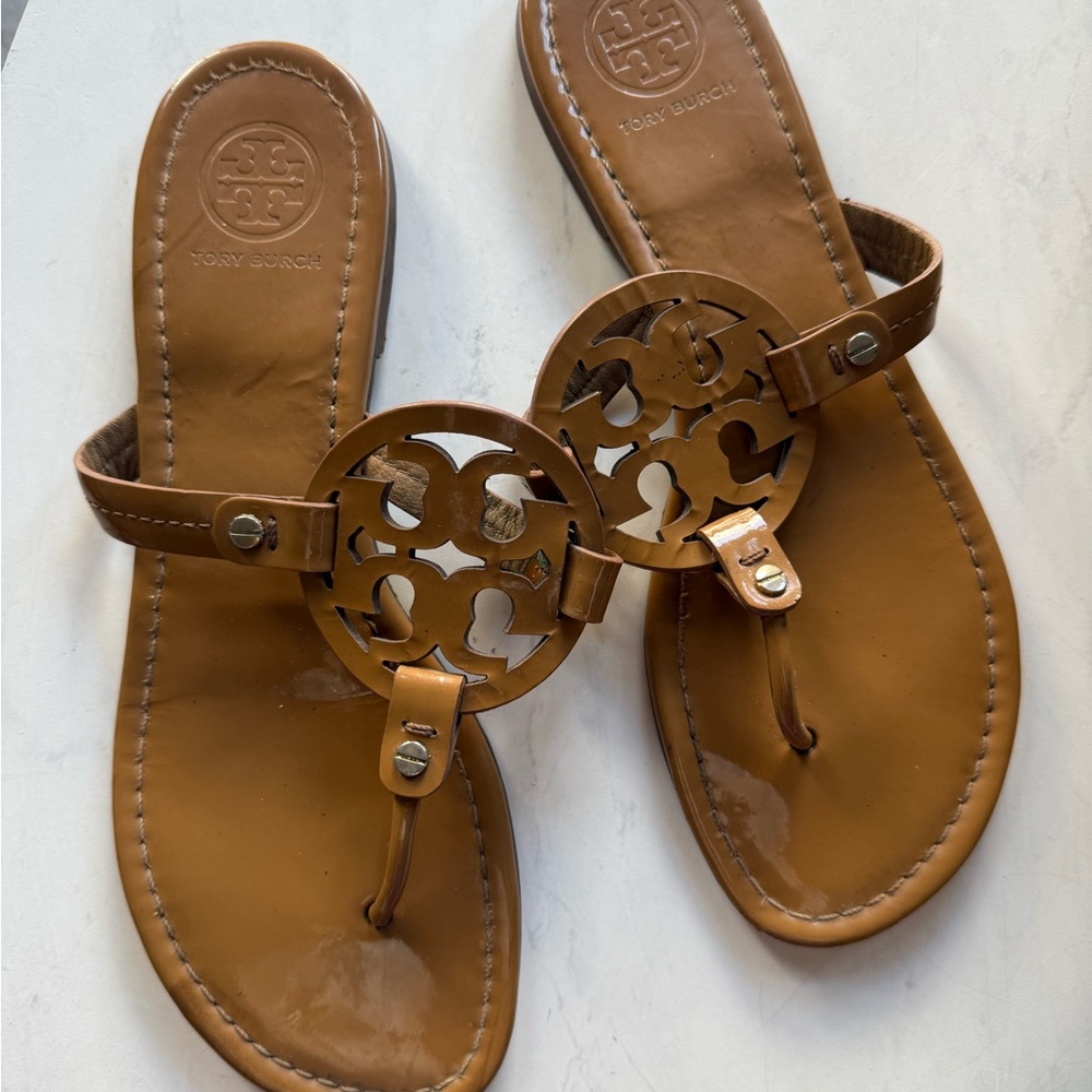 Tory Burch Brown Leather Sandals